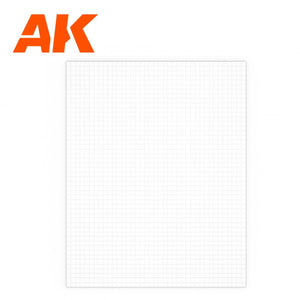 AK Interactive AK6579 SQUARE PAVEMENT BRICK BIG 5 MM / .196 SHEET 245 X 195MM / 9.64 X 7.68 “ TEXTURED STYRENE SHEET – 1 UNIT