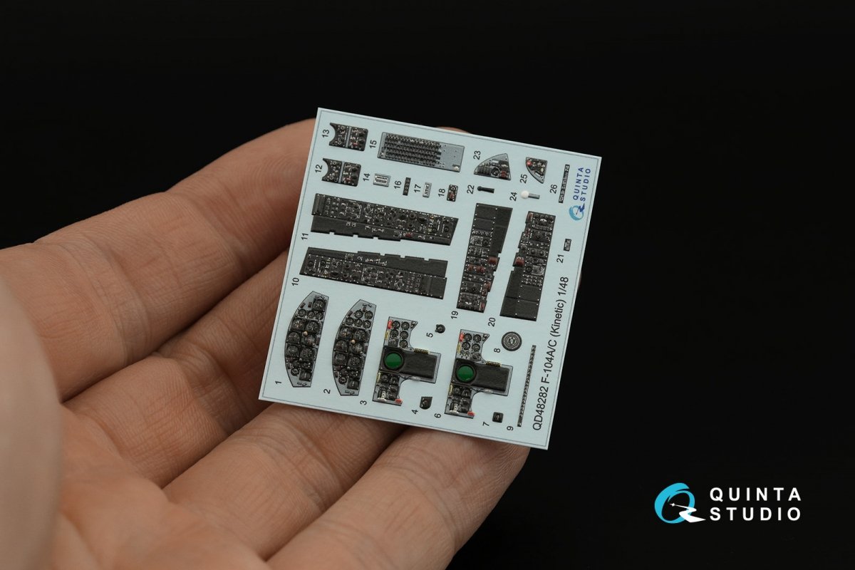 Quinta Studio QD48282 F-104A/С 3D-Printed &amp;amp; colored Interior on decal paper (Kinetic) 1/48 – image 6