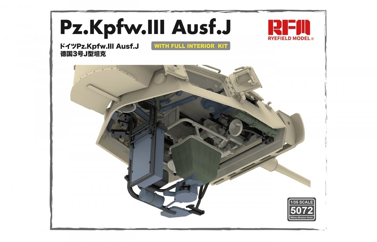 Rye Field Model 5072 Pz.Kpfw.III Ausf.J FULL INTERIOR 1/35 – immagine 4