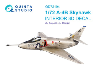 Quinta Studio QD72194 A-4B 3D-Printed &amp;amp; colored Interior on decal paper (Fujimi/Hobby 2000) 1/72