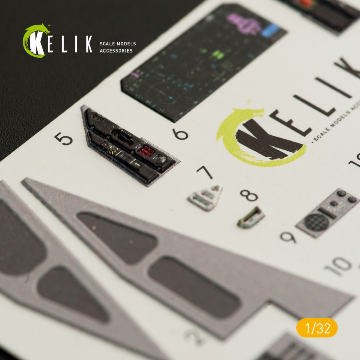 KELIK K32009 F-35C INTERIOR 3D DECALS FOR TRUMPETER KIT 1/32 – image 5
