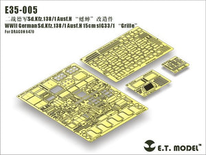 ET Model E35-005 WWII German Sd.Kfz.138/1 Ausf.H 15cm sIG33/1 “Grille” (For DRAGON 6470) (1/35)