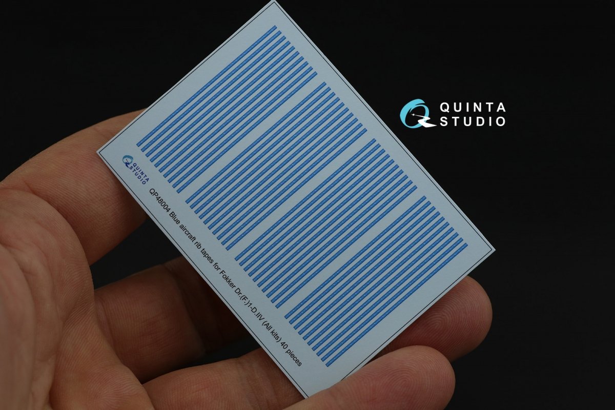 Quinta Studio QP48004 Blue rib tapes for Fokker Dr.(F)ID.VII 1/48 – immagine 8