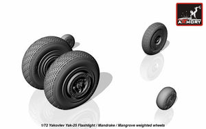 Armory Models AW72046 Yakovlev Yak-25 Flashlight / Mandrake / Mangrove wheels w/ weighted tires 1/72 – image 4