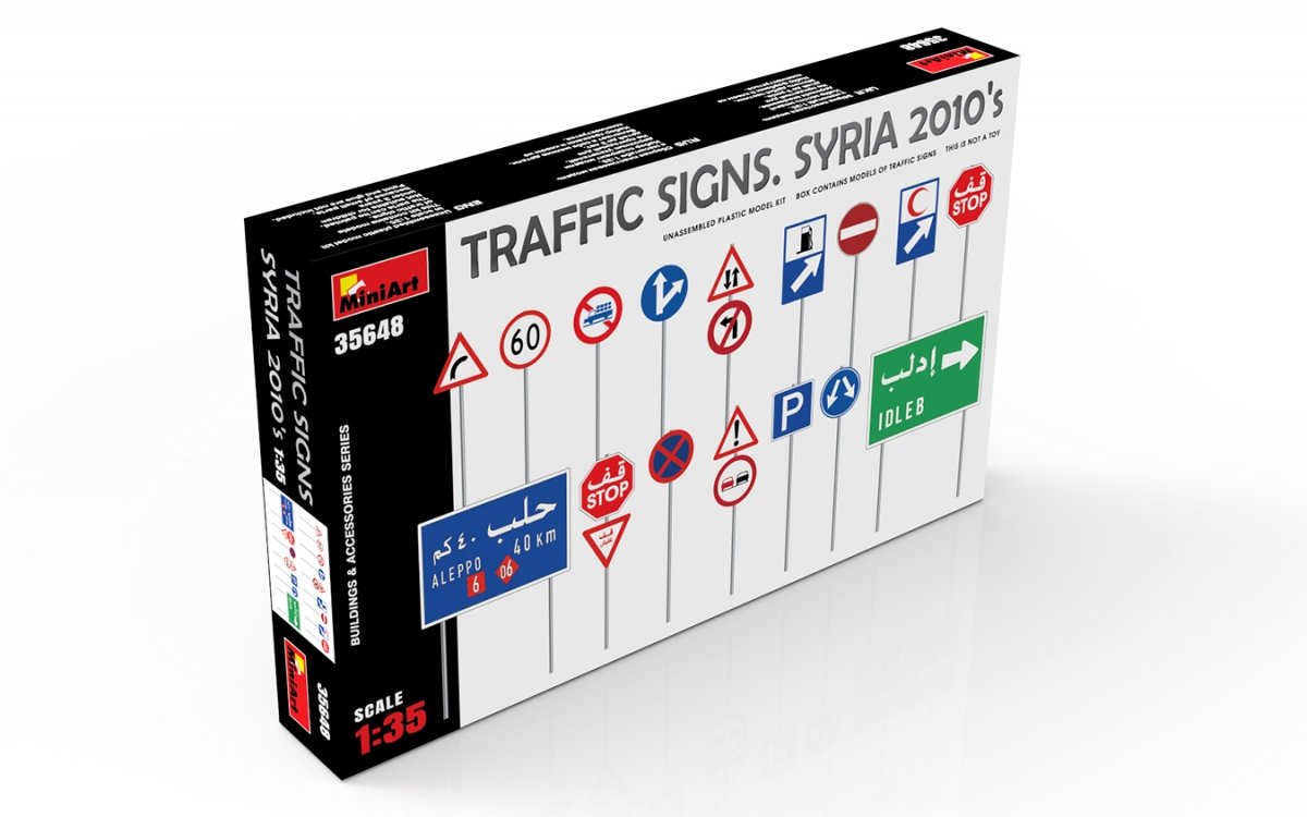 Miniart 35648 TRAFFIC SIGNS. SYRIA 2010&amp;#39;s 1/35 – obrázek 2
