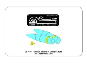 Aber 35P-03 German 280 mm R Grenates 4341 for Leopold Rail Gun – imagen 4