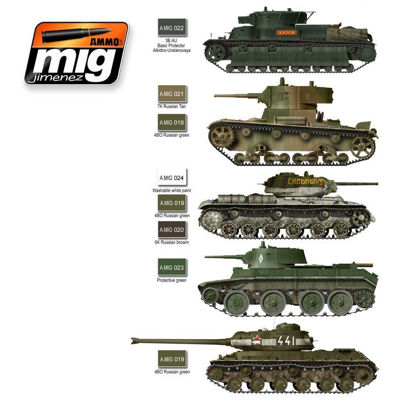 AMMO Mig 7107 1935-1945 SOVIET CAMOUFLAGES SET 6x17ml – image 2