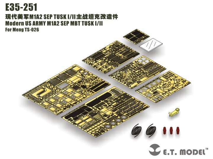 ET Modèle E35-251 Char de combat principal M1A2 SEP de l'armée américaine moderne TUSK I/II (Pour MENG TS-026) (1/35)
