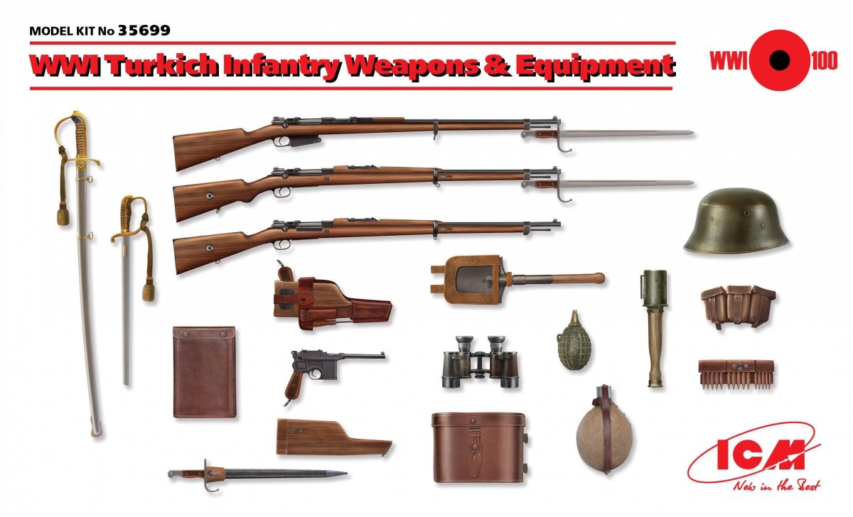 ICM 35699 WWI Turki Infantry Weapons &amp; Equipment (1/35)