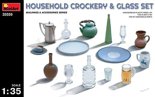 Miniart 35559 HOUSEHOLD CROCKERY / GLASS SET 1/35