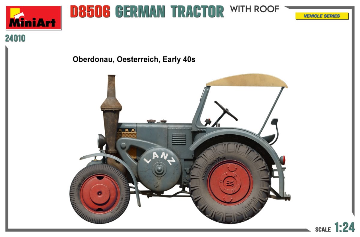 MiniArt 24010 GERMAN TRACTOR D8506 WITH ROOF 1/24 – immagine 5