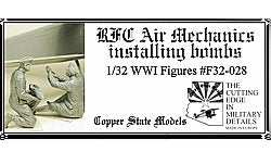 Copper State Models F32-028 RFC Air Mechanics installing the bombs 1/32