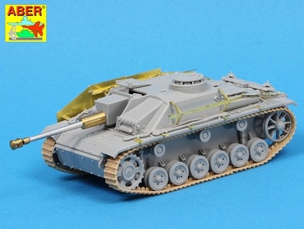 Aber 72L-60 Barrel for German StuG.III, Ausf.G middle version / German StuK.40 L/48 7.5 cm Bartel with middle model muzzle brake for StuG.III Ausf.G middle 1/72 – imagen 6