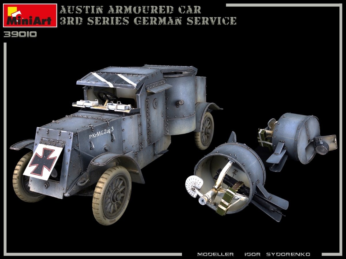Miniart 39010 AUSTIN ARMORED CAR 3rd SERIES: GERMAN, AUSTRO-HUNGARIAN, FINNISH SERVICE. INTERIOR KIT 1/35 – immagine 16