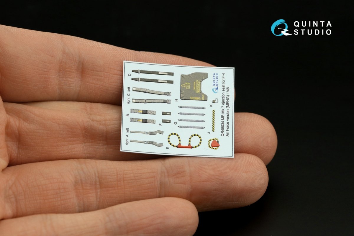 Quinta Studio QD+48371 F-4E with DMAS 3D-Printed &amp;amp; colored Interior on decal paper (Meng) (with 3D-printed resin parts) 1/48 – image 10