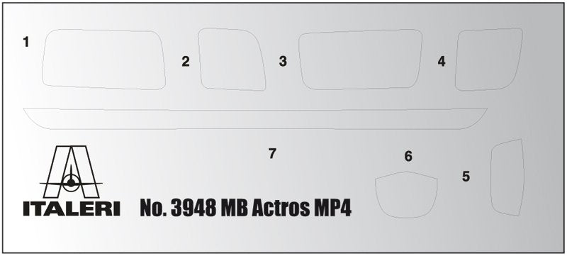 Italeri 3948 MERCEDES-BENZ MP4 BIG SPACE 1/24 – obrázek 4