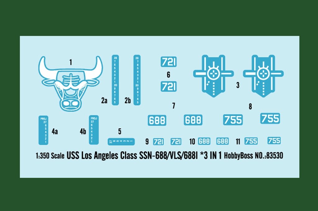 Hobby Boss 83530 USS Los Angeles Class SSN-688/VLS/688I 3 in1 1/350 – obrázek 4