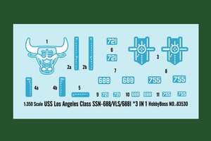 Hobby Boss 83530 USS Los Angeles Class SSN-688/VLS/688I 3 in1 1/350 – obrázek 4