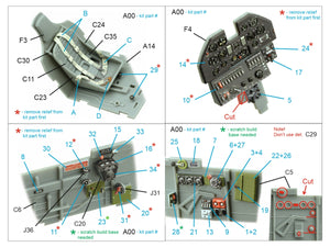 Quinta Studio QD32162 P-40N Warhawk 3D-Printed &amp;amp; coloured Interior on decal paper (Trumpeter) 1/32 – zdjęcie 2