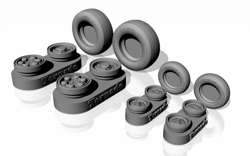 Armory Models AW48501b Panavia Tornado wheels, w/ tires type “b” (GY) 1/48