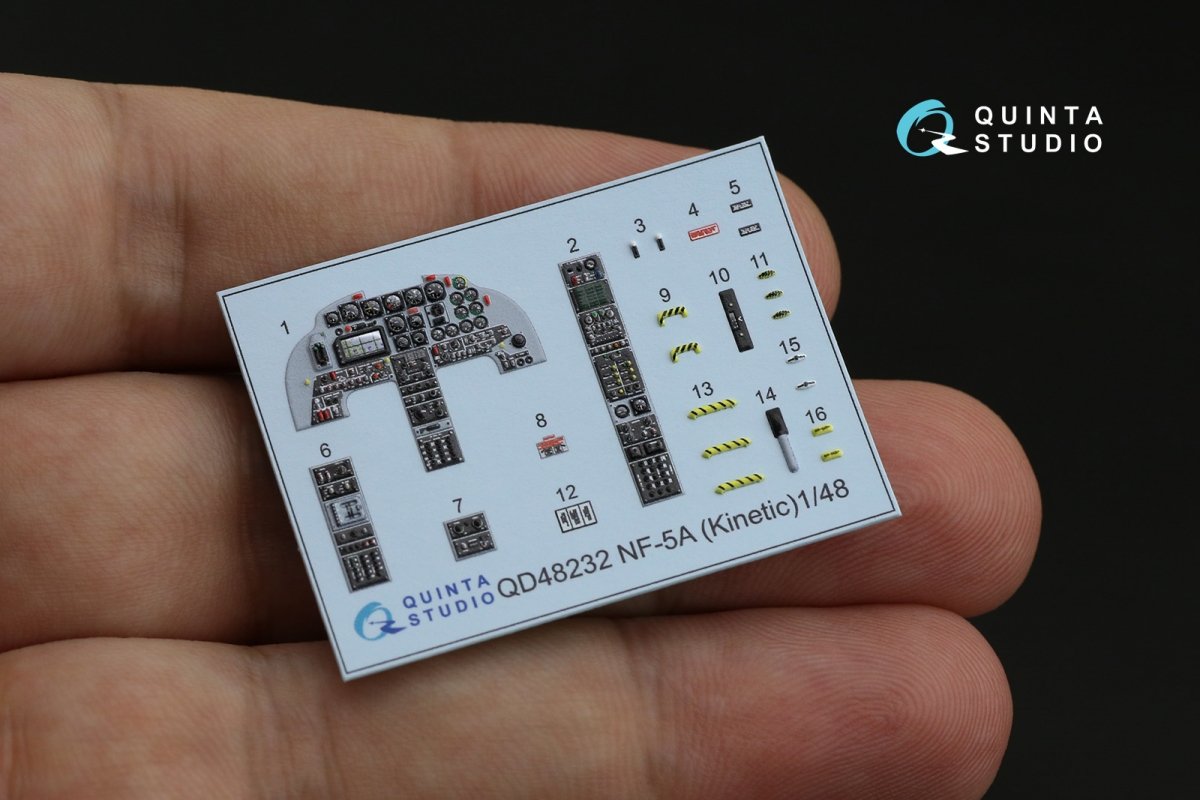 Quinta Studio QD48232 NF-5A 3D-Printed &amp;amp; colored Interior on decal paper (Kinetic) 1/48 – image 10