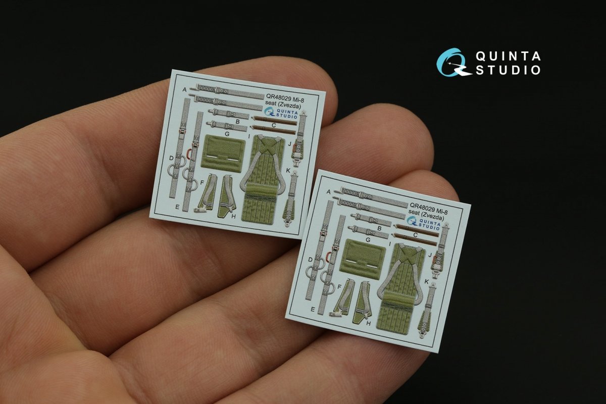 Quinta Studio QD48354 Mi-17 (Mi-8MT Export version) 3D-Printed &amp;amp; colored Interior on decal paper (Zvezda) 1/48 – Bild 6