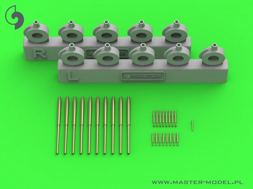 Master SM-350-119 HMS Naiad - weapon barrels - 5.25in (10 pcs.), 40mm POM-POM (8 pcs.), Vickers .50cal (8 pcs.) and Hotchkiss salute gun (for Trumpeter model) 1/350