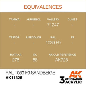 AK Interactive AK11325 RAL 1039 F9 Sandbeige 17ml – obrázek 3