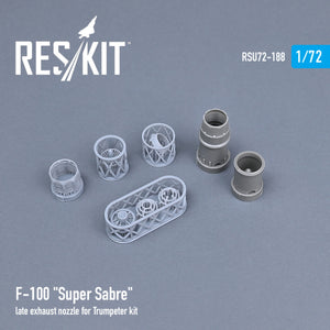 RESKIT RSU72-0188 F-100 &amp;quot;SUPER SABER&amp;quot; LATE EXHAUST NOZZLE FOR TRUMPETER KIT 1/72 – image 3
