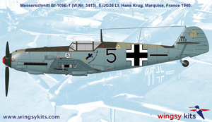 Wingsy Kits D5-07 German WWII Fighter MESSERSCHMITT Bf 109 E-1 1/48 – Bild 16