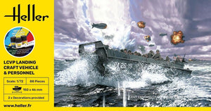 Heller 56995 LCVP Landing Craft Vehicle &amp;amp; Personal - Starter Kit 1/72
