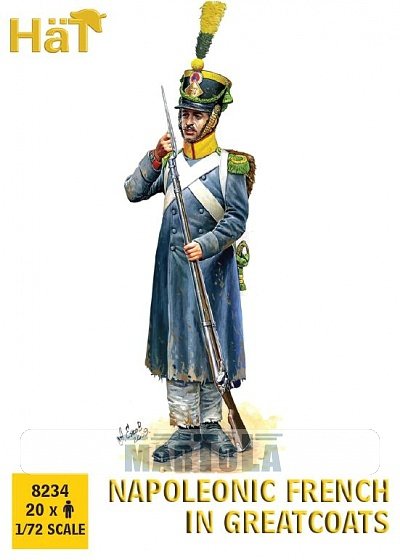 Chapeau 8234 Français napoléoniens en manteaux longs 1/72