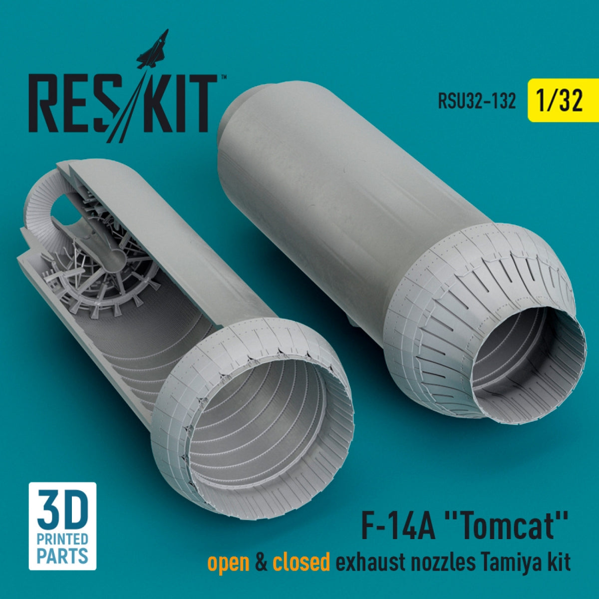 RESKIT RSU32-0132 F-14A "Tomcat" open &amp; closed exhaust nozzles Tamiya kit (3D Printed) 1/32