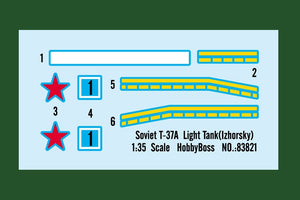 Hobby Boss 83821 Soviet T-37A Light Tank (Izhorsky) 1/35 – image 3
