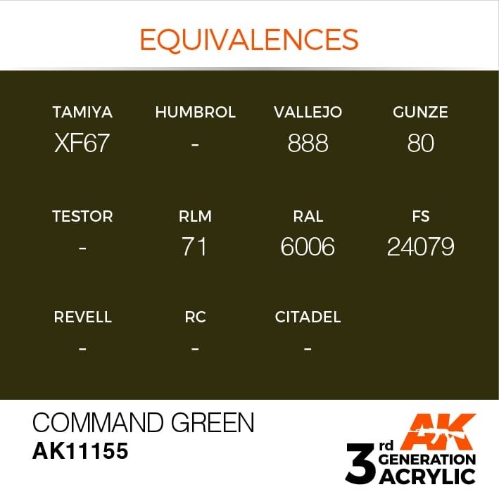 AK Interactive AK11155 COMMAND GREEN – STANDARD 17ml – Bild 3