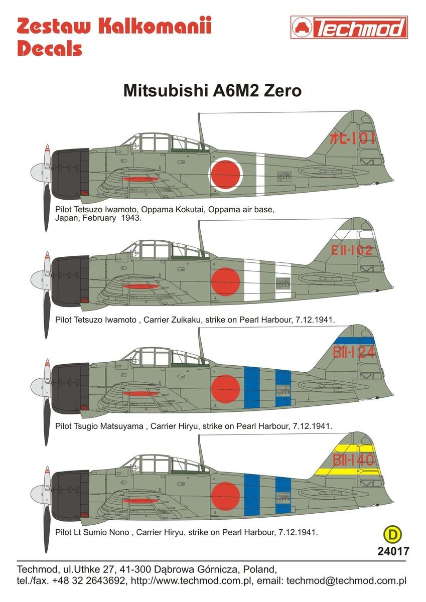 Techmod 24017 Mitsubishi A6M2 Zero 1/24 – immagine 2