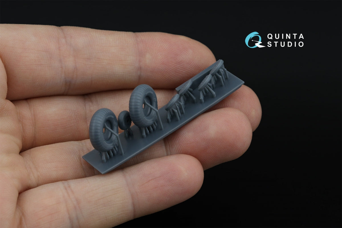 Quinta Studio QT48064 LaGG-3, MiG-3, La-5/La-7/La-9, Yak-7/Yak-9, I-185/250 Wheels (radial tread) (all kits) 1/48 – image 4