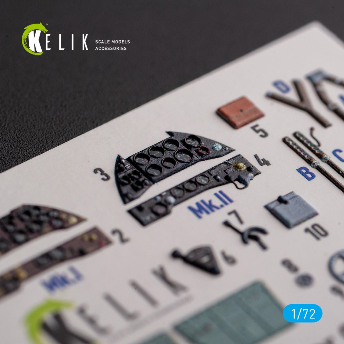 KELIK K72128 Gloster Gladiator Mk.I/II - interior 3D decals for Airfix kit 1/72 – image 2