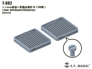 ET Model T-082 1.1mm Bolt Head B (240 pieces) (rivets)