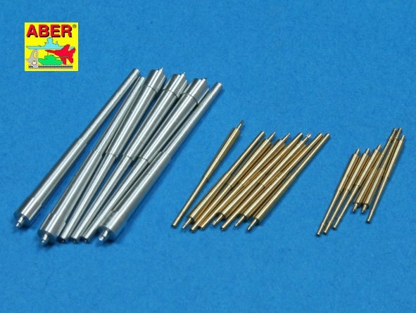 Aber 350L-44 Set of barrels 280mm x 6; 150mm x 8; 105mm x 6 for Admiral Graf Spee class battleships 1/350