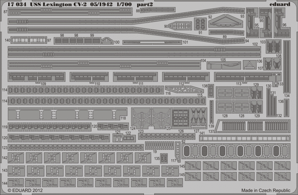 Eduard 17034 USS Lexington CV-2 05/1942 TRUMPETER 1/700