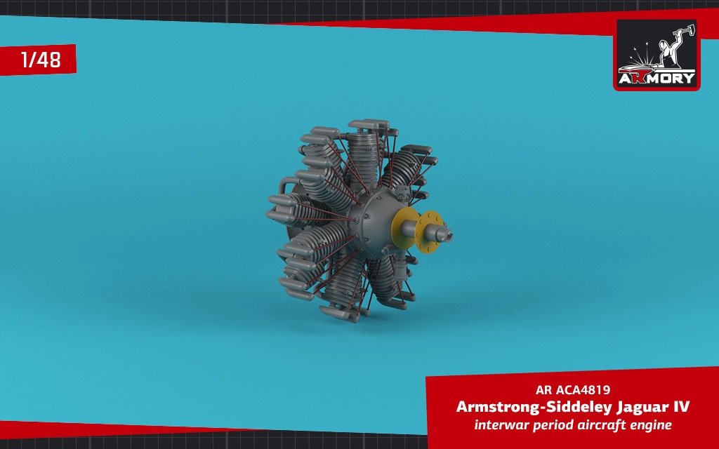 Armory Models ACA4819 AS Jaguar-IV aircraft engine 1/48