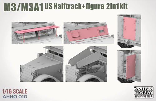 Andy's Hobby Headquarters AHHQ-010 M3/M3A1 US Halftrack 2in1 kit 1/16