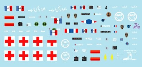 Star Decals 72-A1101 ISAF-Afghanistan # 2. Peacekeepers from France. Renault VAB, VAB Sanitaire, Panhard VBL. 1/72 – zdjęcie 3