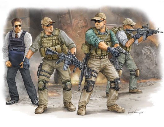 Trumpeter 00420 PMC in Iraq 2005-VIP Security Guards 1/35