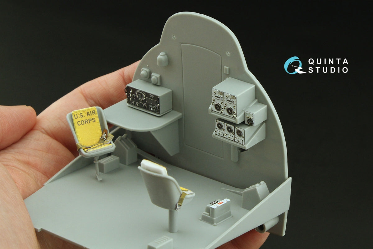 Quinta Studio QD32234 Boeing B-17E/F Radio operator&amp;#39;s compartment. 3D-Printed colored Interior on decal paper (HK models) 1/32 – image 10