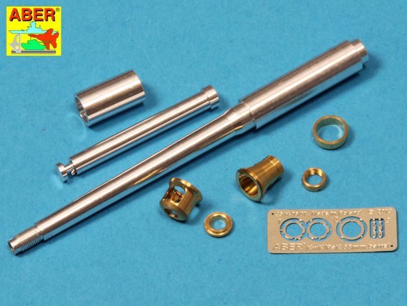 Aber 35L-078n 88mm KwK36/L56 barrel for German Tank Tiger I, Ausf. E - with late muzzle brake 1/35