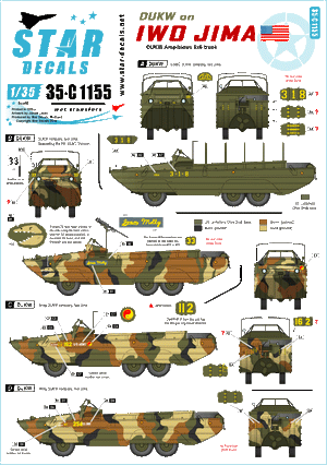 Star Decals 35-C1155 DUKW on Iwo Jima 1/35