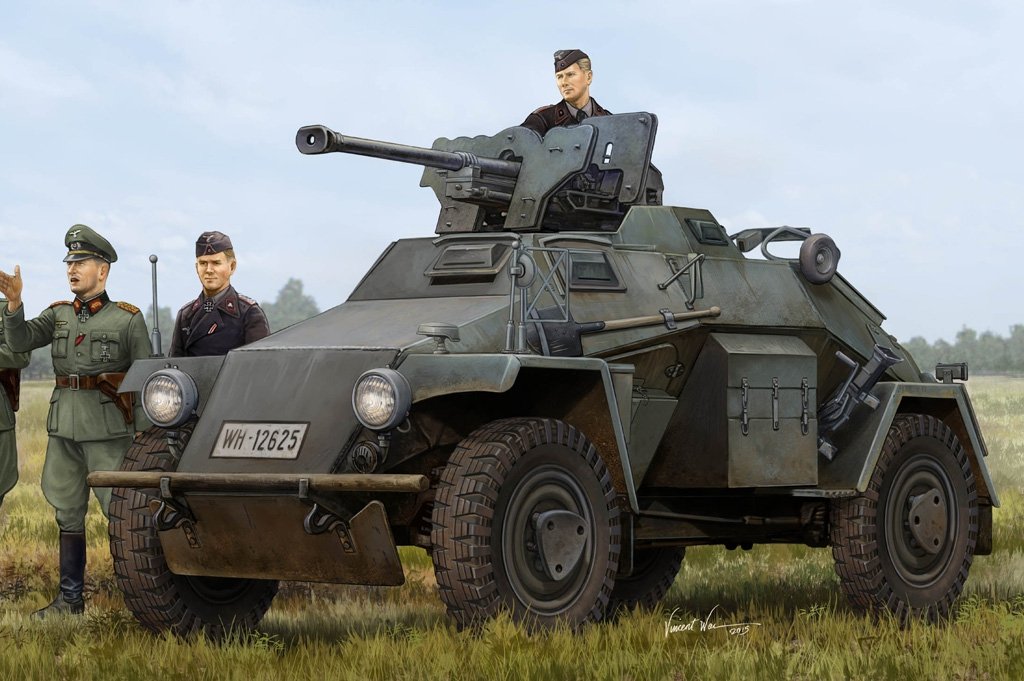 Hobby Boss 83814 German Le.Pz.Sp.Wg Sd.Kfz.221 Leichter Panzerspahwagen-Late