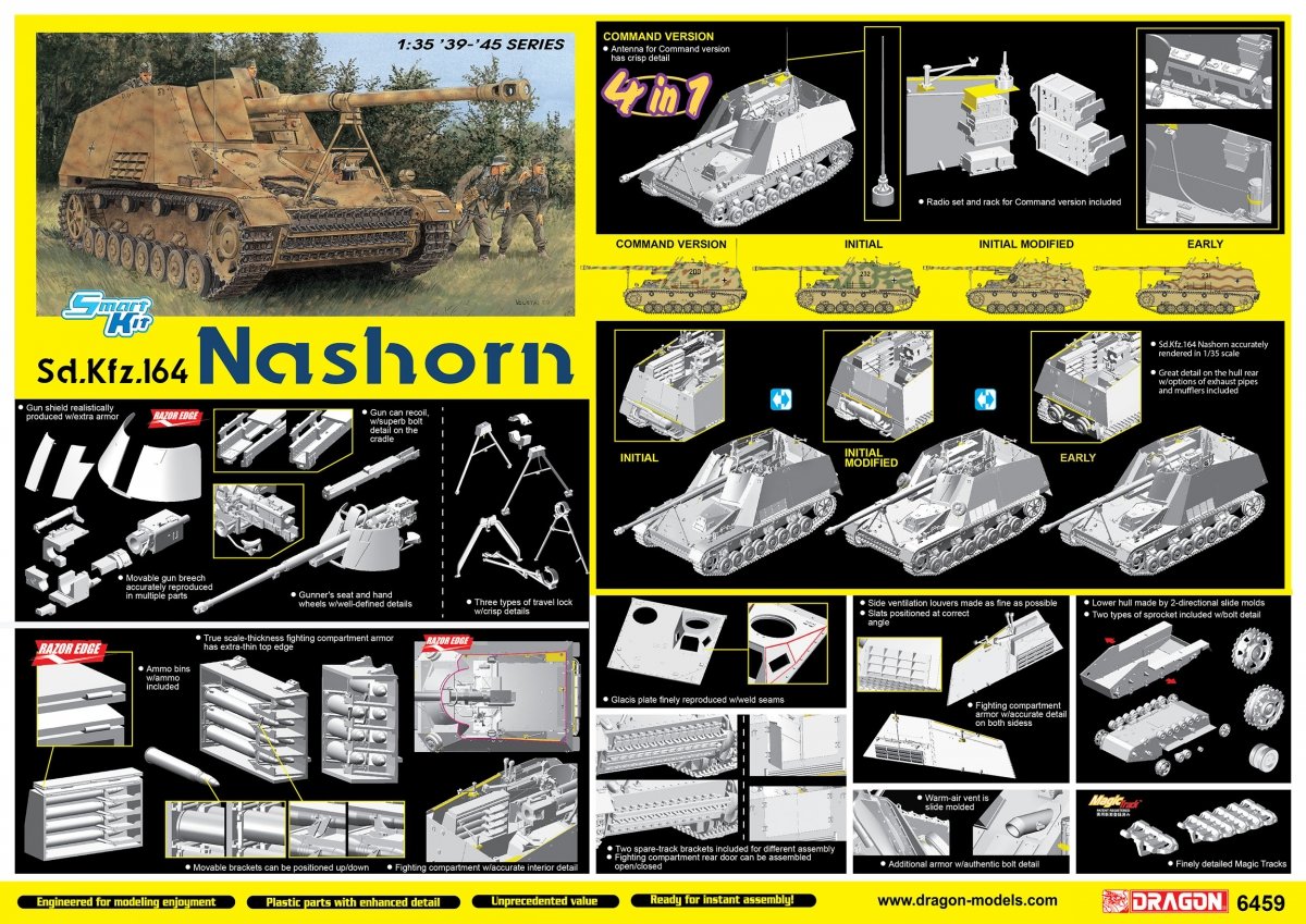 Dragon 6459 Sd.Kfz.164 Nashorn (4 in 1) 1/35 – image 2